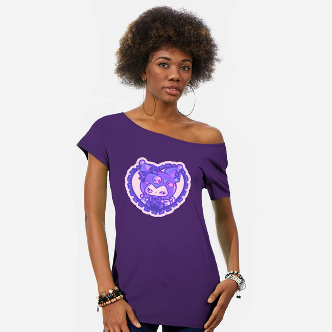 Love Kuromi-Womens-Off Shoulder-Tee-Panchi Art