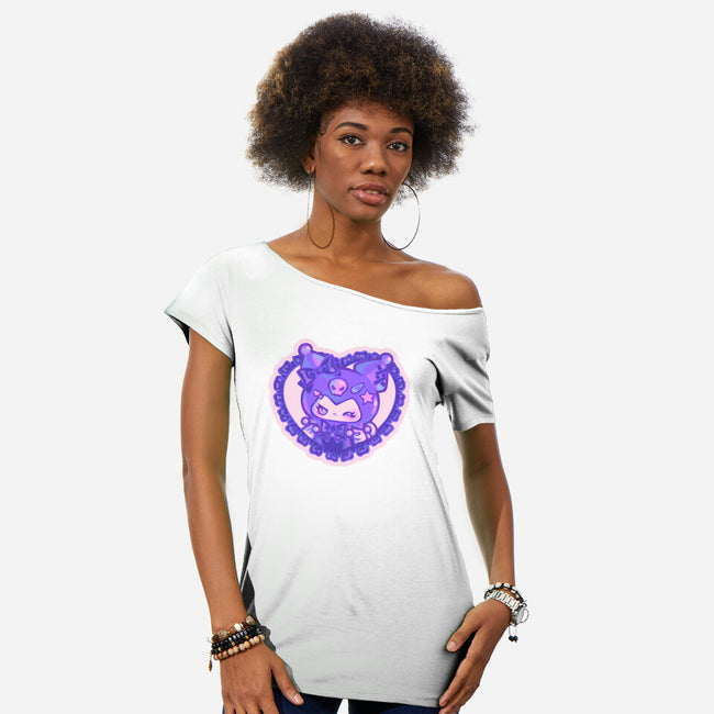 Love Kuromi-Womens-Off Shoulder-Tee-Panchi Art