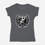 Jack And Sally Love Birds-Womens-V-Neck-Tee-Superblitz