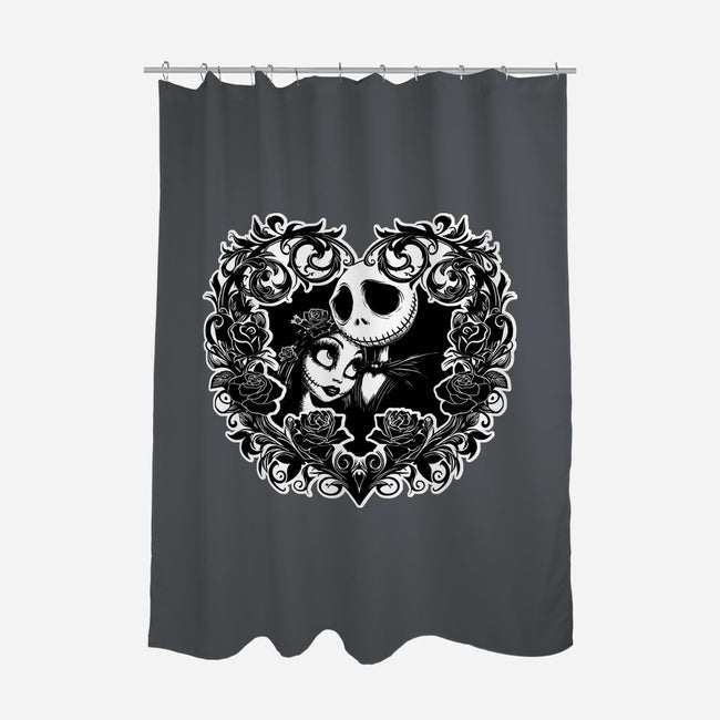 Jack And Sally Love Birds-None-Polyester-Shower Curtain-Superblitz