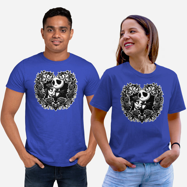 Jack And Sally Love Birds-Unisex-Basic-Tee-Superblitz