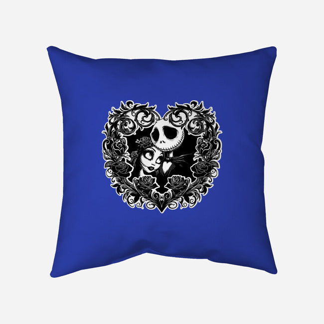 Jack And Sally Love Birds-None-Removable Cover w Insert-Throw Pillow-Superblitz