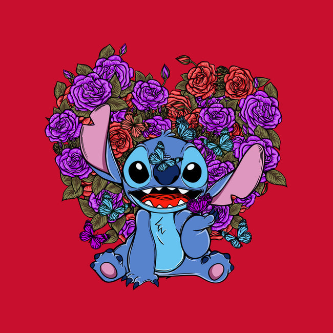 Stitch With Butterfly-Baby-Basic-Onesie-Superblitz