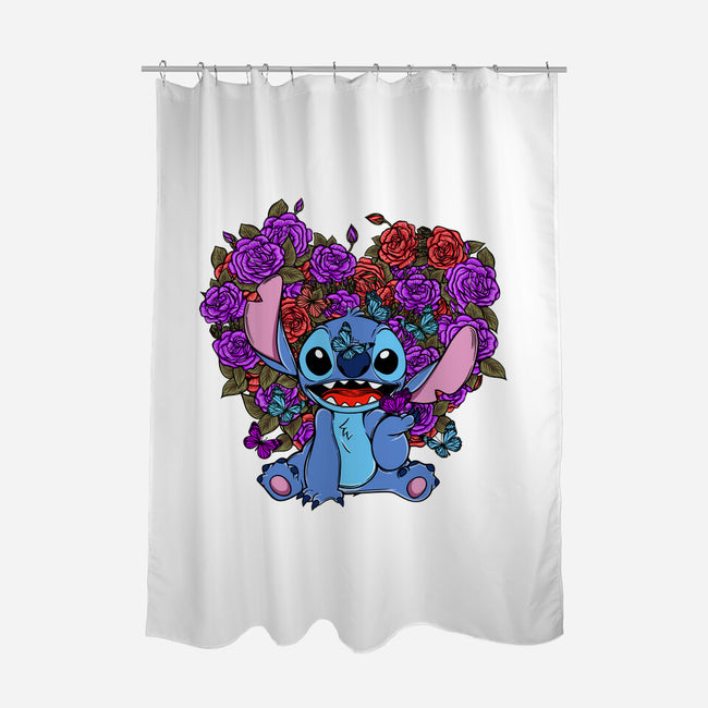 Stitch With Butterfly-None-Polyester-Shower Curtain-Superblitz