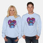 Stitch With Butterfly-Unisex-Crew Neck-Sweatshirt-Superblitz