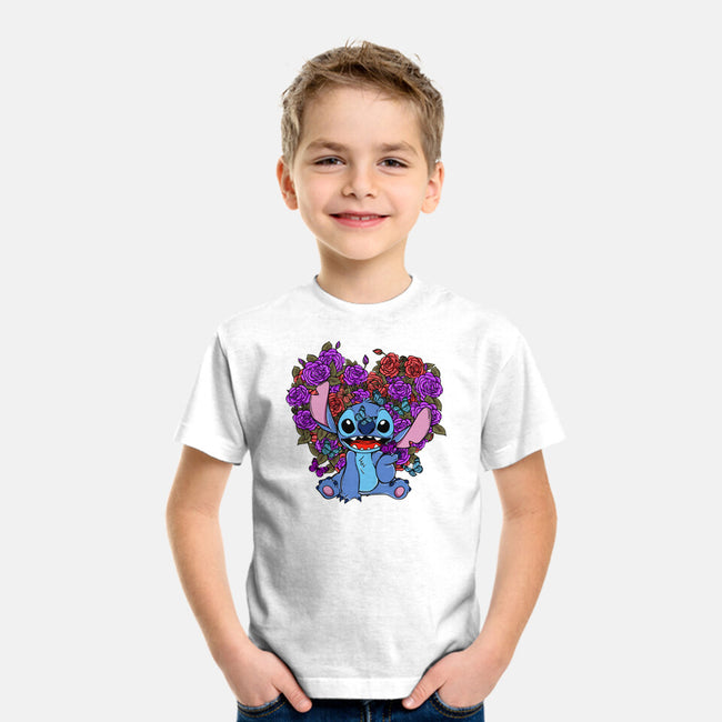 Stitch With Butterfly-Youth-Basic-Tee-Superblitz