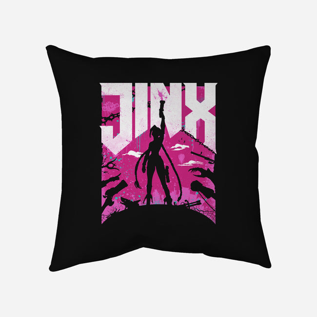 Jinx Doom-None-Removable Cover w Insert-Throw Pillow-rocketman_art