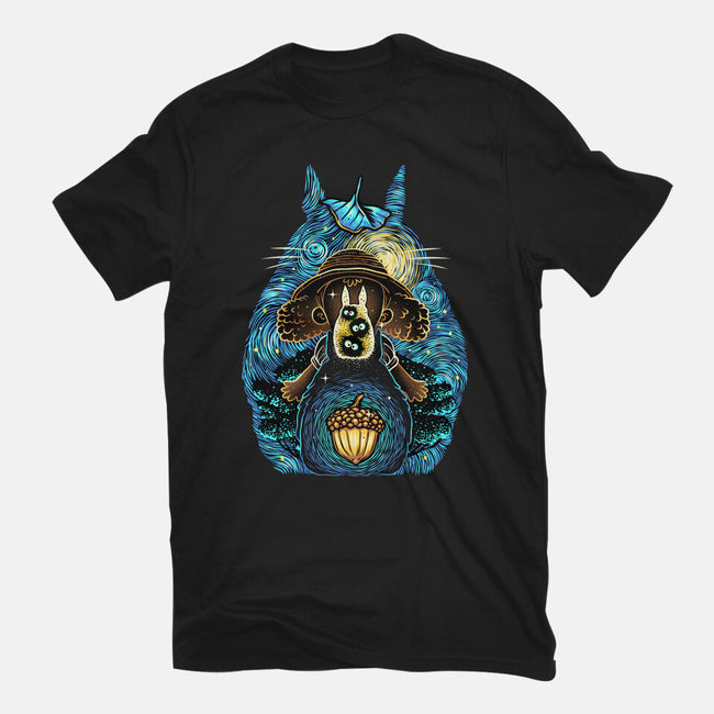 Neighbors In The Night-Womens-Basic-Tee-glitchygorilla