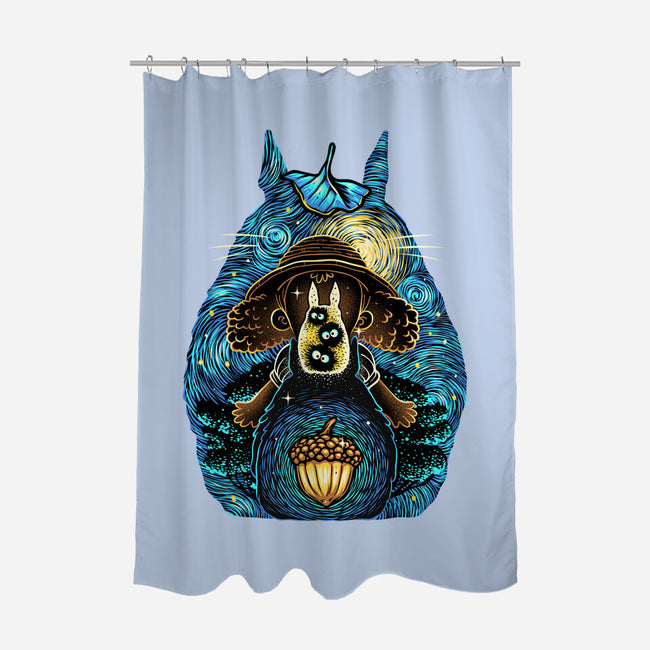 Neighbors In The Night-None-Polyester-Shower Curtain-glitchygorilla