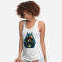 Neighbors In The Night-Womens-Racerback-Tank-glitchygorilla