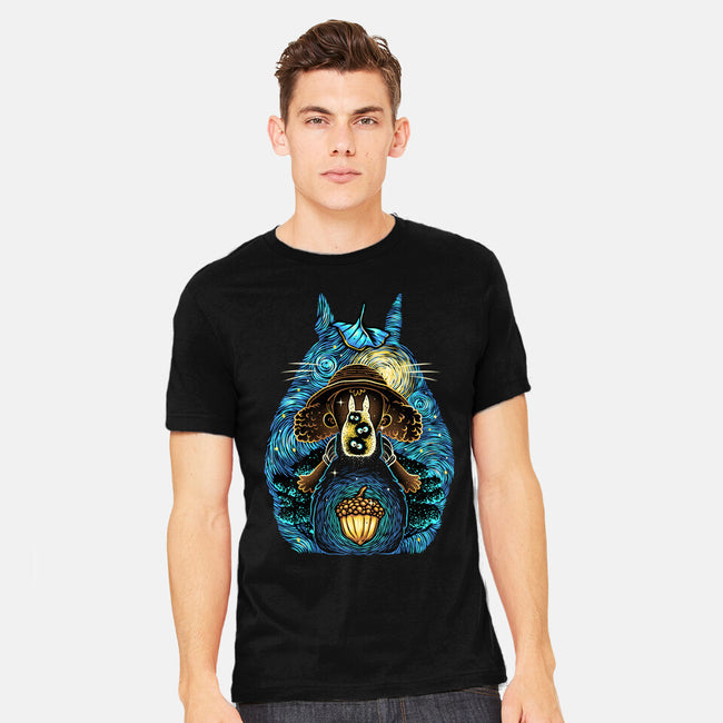 Neighbors In The Night-Mens-Heavyweight-Tee-glitchygorilla