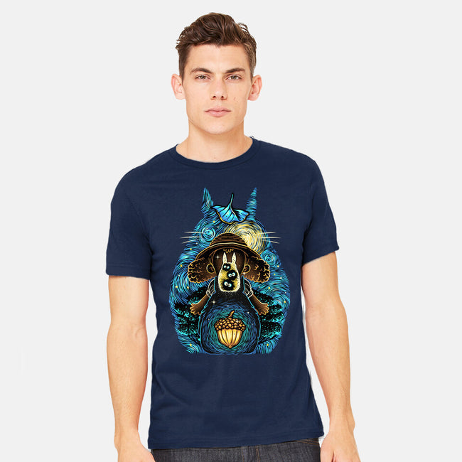 Neighbors In The Night-Mens-Heavyweight-Tee-glitchygorilla