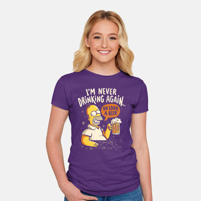 Never Drink Again-Womens-Fitted-Tee-Arigatees