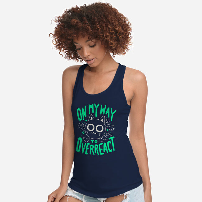 On My Way To Overreact-Womens-Racerback-Tank-Arigatees