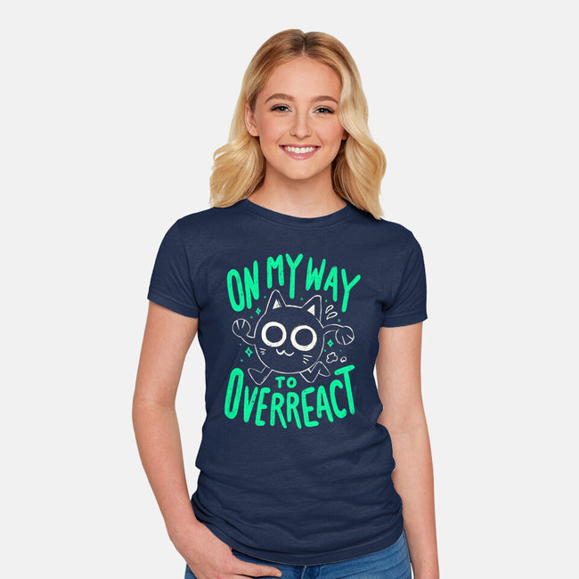 On My Way To Overreact-Womens-Fitted-Tee-Arigatees