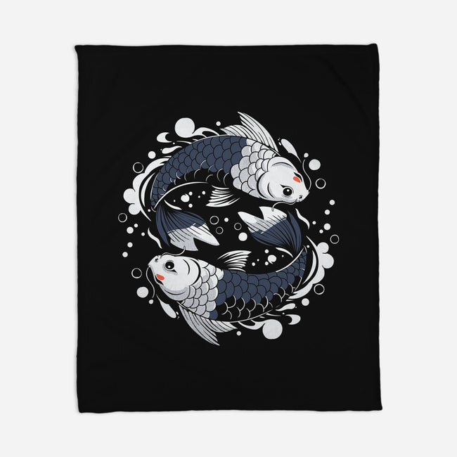 Two Carps-None-Fleece-Blanket-Eoli Studio