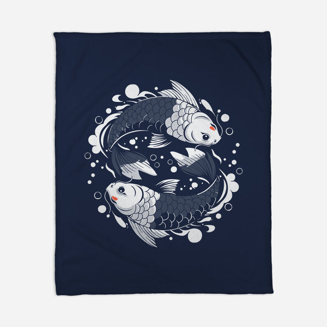 Two Carps-None-Fleece-Blanket-Eoli Studio