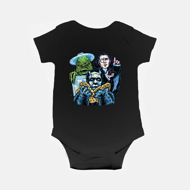 Welcome To The Monster Street-Baby-Basic-Onesie-glitchygorilla