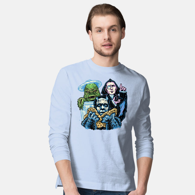 Welcome To The Monster Street-Mens-Long Sleeved-Tee-glitchygorilla