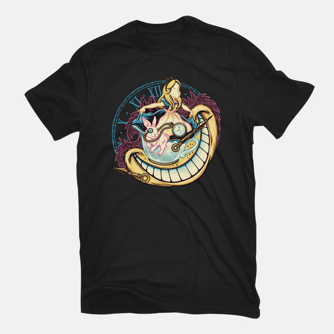 Way Down The Rabbit Hole-Unisex-Basic-Tee-glitchygorilla