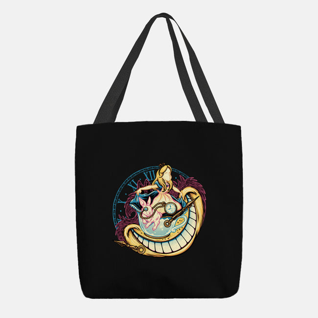 Way Down The Rabbit Hole-None-Basic Tote-Bag-glitchygorilla