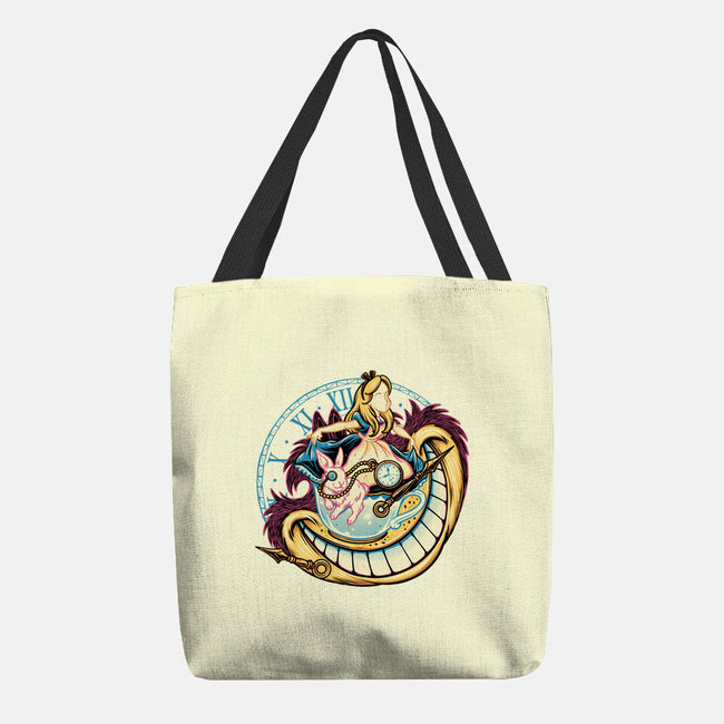 Way Down The Rabbit Hole-None-Basic Tote-Bag-glitchygorilla