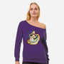 Way Down The Rabbit Hole-Womens-Off Shoulder-Sweatshirt-glitchygorilla