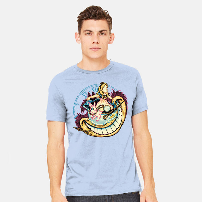 Way Down The Rabbit Hole-Mens-Heavyweight-Tee-glitchygorilla