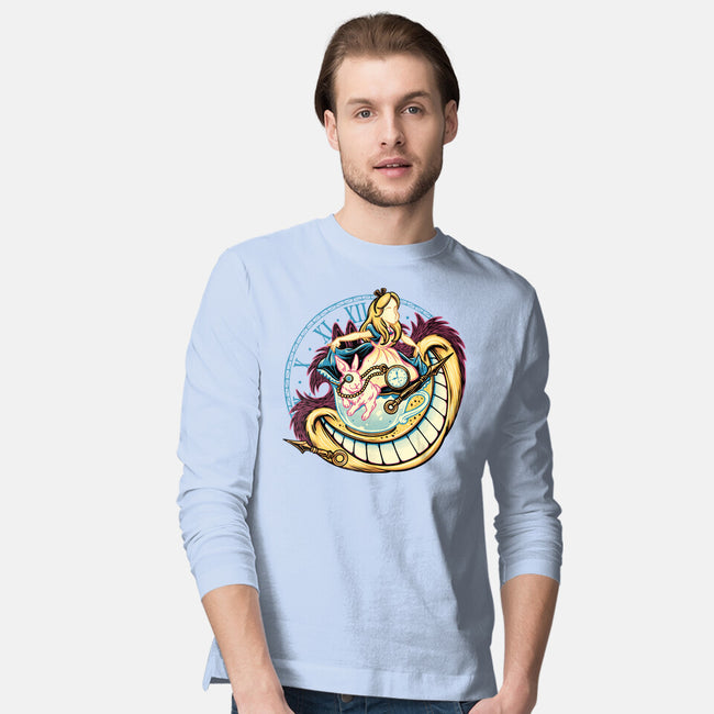 Way Down The Rabbit Hole-Mens-Long Sleeved-Tee-glitchygorilla