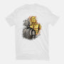 My Droid Friend-Womens-Fitted-Tee-nickzzarto