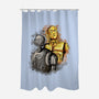 My Droid Friend-None-Polyester-Shower Curtain-nickzzarto