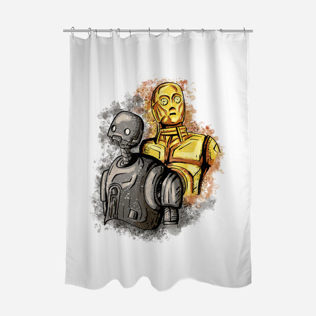 My Droid Friend-None-Polyester-Shower Curtain-nickzzarto