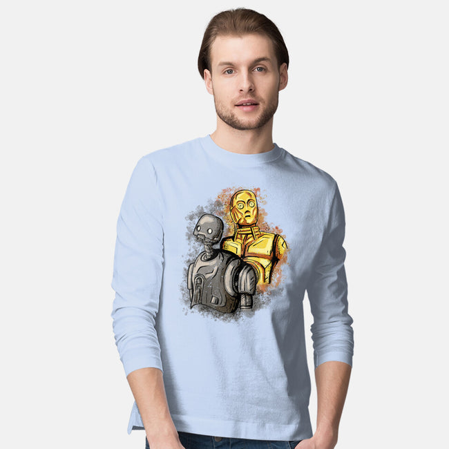 My Droid Friend-Mens-Long Sleeved-Tee-nickzzarto