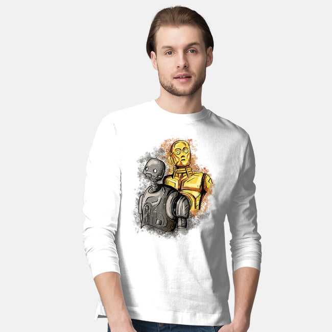 My Droid Friend-Mens-Long Sleeved-Tee-nickzzarto