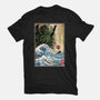 Great Cthulhu In Japan Woodblock-Womens-Basic-Tee-DrMonekers