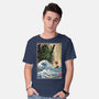 Great Cthulhu In Japan Woodblock-Mens-Basic-Tee-DrMonekers