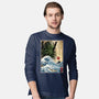 Great Cthulhu In Japan Woodblock-Mens-Long Sleeved-Tee-DrMonekers