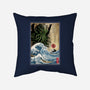 Great Cthulhu In Japan Woodblock-None-Removable Cover w Insert-Throw Pillow-DrMonekers