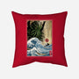 Great Cthulhu In Japan Woodblock-None-Removable Cover w Insert-Throw Pillow-DrMonekers