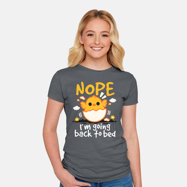 Nope Sleepy Chick-Womens-Fitted-Tee-NemiMakeit