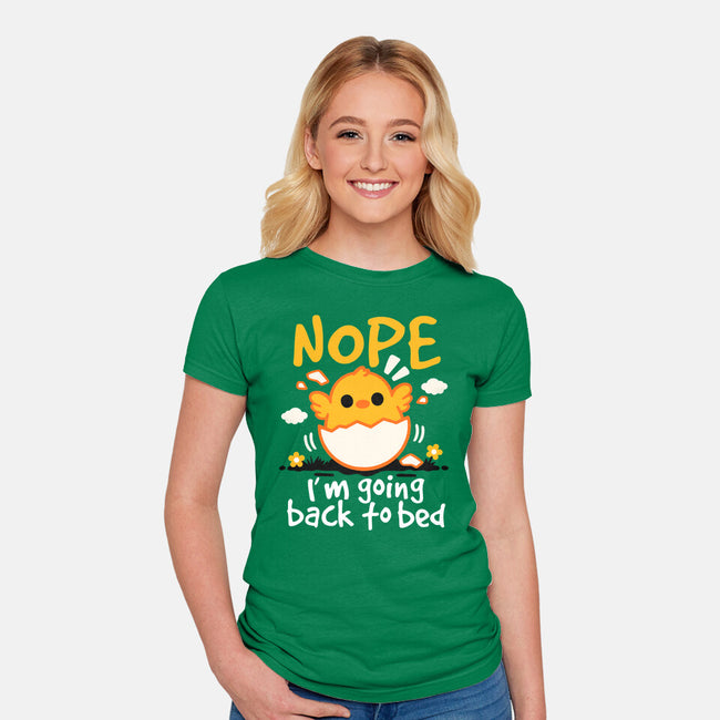 Nope Sleepy Chick-Womens-Fitted-Tee-NemiMakeit