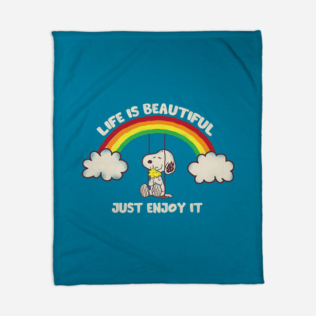 Life Is Beautiful-None-Fleece-Blanket-turborat14