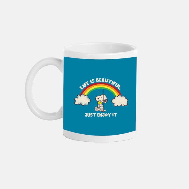 Life Is Beautiful-None-Mug-Drinkware-turborat14