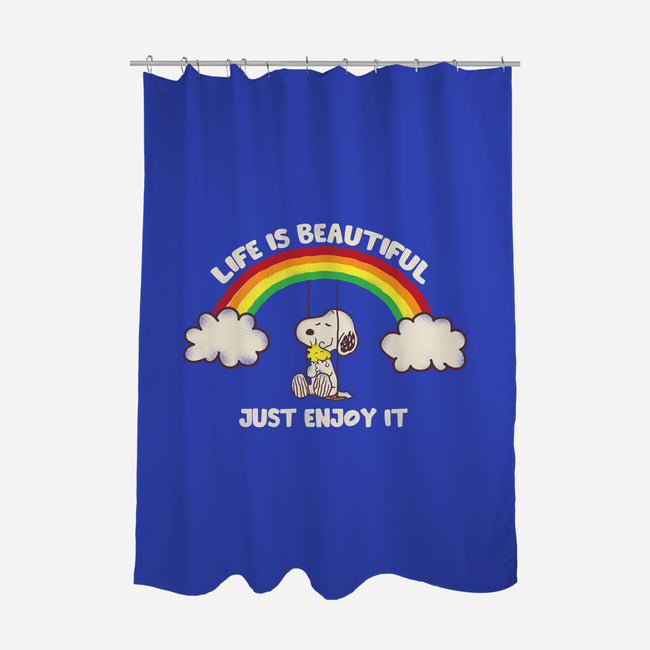 Life Is Beautiful-None-Polyester-Shower Curtain-turborat14