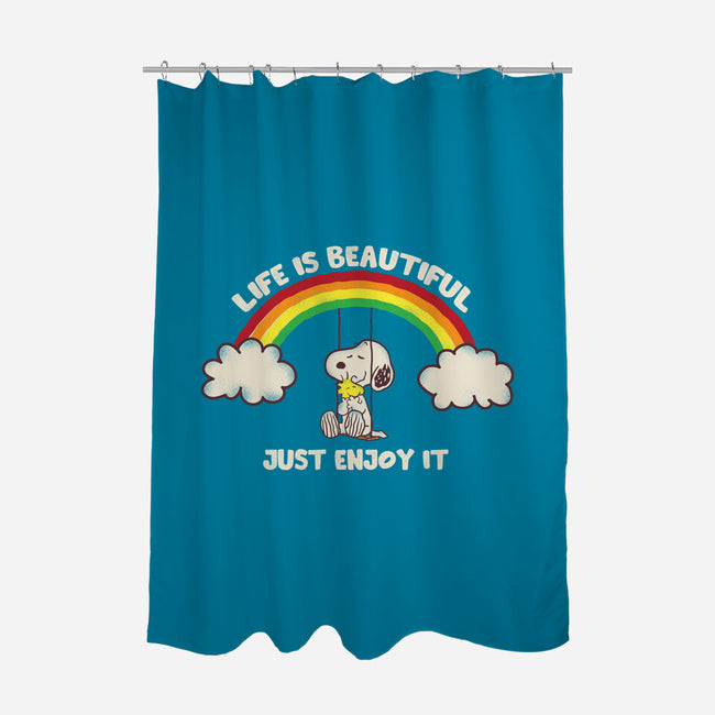 Life Is Beautiful-None-Polyester-Shower Curtain-turborat14