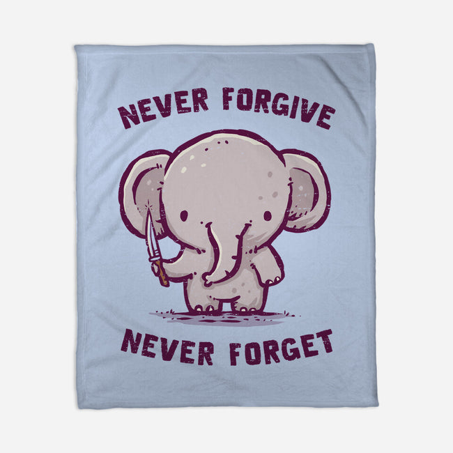 Elephants Never Forgive-None-Fleece-Blanket-kg07