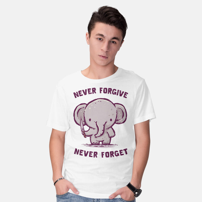 Elephants Never Forgive-Mens-Basic-Tee-kg07