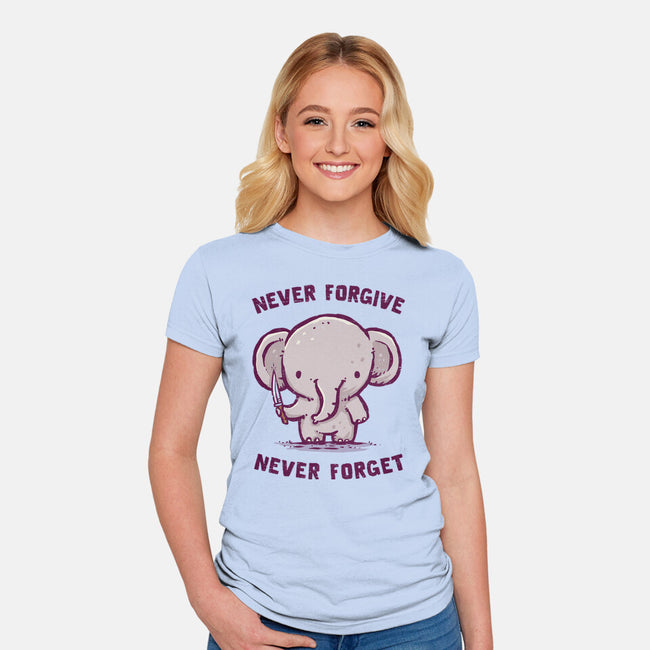 Elephants Never Forgive-Womens-Fitted-Tee-kg07