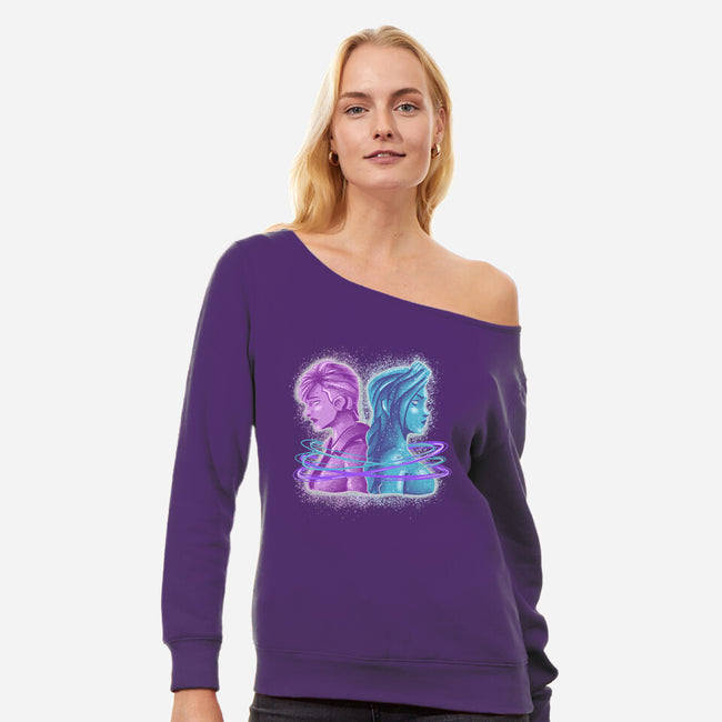 Sister Or Enemies-Womens-Off Shoulder-Sweatshirt-nickzzarto