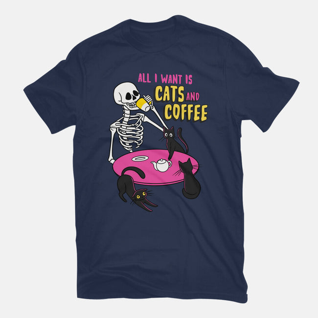 Skull And Cats-Womens-Fitted-Tee-yumie